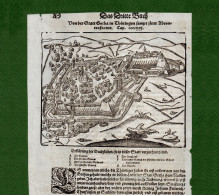 ST-DE GOTHA - Von Der Stadt Gotha In Thüringen 1581~ Sebastian Munster Holzschnitt - Stiche & Gravuren