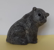 MINIATURE  -  "ANIMAUX" -   OURS EN PIERRE - H ; 5,2 Cm -  Poids 79 Gr - Dieren