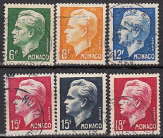 MONACO  419, 421, 423-426, Gestempelt, Freimarken, 1950 - Oblitérés