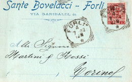 CARTOLINA COMMERCIALE - SANTE BOVELACCI - FORLI - STORIA POSTALE - F.P. - Forli