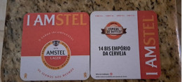 AMSTEL HISTORIC SET BRAZIL BREWERY  BEER  MATS - COASTERS #030 14BIS EMPORIODA CERVEJA - Bierviltjes