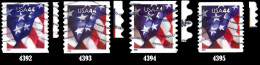 Etats-Unis / United States (Scott No.4392-95 - Flag) (o) Coil Set Of 4 - Gebruikt