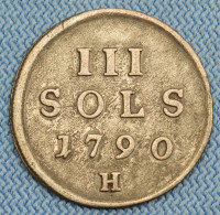 Duché De Luxembourg • 3 Sols 1790 • Léopold II • H Large / Luxemburg / Günzburg •  [24-752] - Lussemburgo