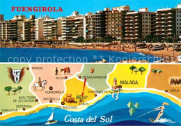 73482305 Fuengirola Panoramakarte Hotelanlagen Strand Paseo Maritimo Fuengirola - Andere & Zonder Classificatie