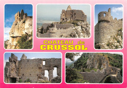 ARDECHE  Les Ruines Du Château De CRUSSOL En Cinq Vues    24 (scan Recto Verso)MH2922 - Sonstige & Ohne Zuordnung