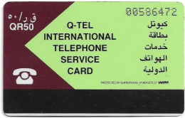 Qatar - Q-Tel - Autelca - 1st Issues - Maroon & Green, 1989, 50QR, Used - Qatar