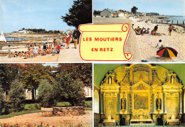 LES MOUTIERS EN RETZ  La Plage, Le Square, L'intérieur De L'église    35 (scan Recto Verso)MH2929 - Les Moutiers-en-Retz