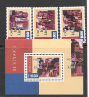 Surinam Mnh ** 1999 Sheet And Set 9 Euros - Surinam