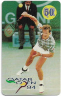 Qatar - Q-Tel - Autelca - Qatar Tennis Open '94, Stefan Edberg, 1994, 50QR, Used - Qatar