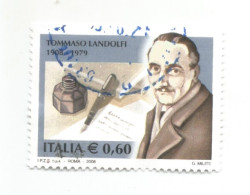 (REPUBBLICA ITALIANA) 2008, TOMMASO LANDOLFI - Serie Di 1 Francobollo Usato - 2001-10: Afgestempeld