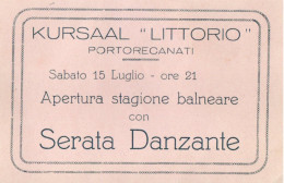 CARTOLINA PUBBLICITARIA - KURSAAL LITTORIA - PORTORECANATI - Macerata