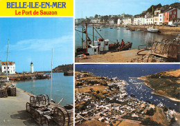 BELLE ILE EN MER  Le Port De Sauzon Surnommé Le Port Fleuri - Photo Aérienne  23  (scan Recto Verso)MH2947 - Belle Ile En Mer