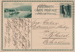 1929  Ganzsache Postkarte, Zum:122-031, Wertstempel "Mater Fluviorum", STEIN-SÄCKINGEN - Entiers Postaux