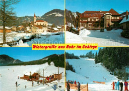 73481044 Rohr Gebirge Hotel Kaiser Franz Josef Ortsmotiv Mit Kirche Grieshof Ski - Altri & Non Classificati