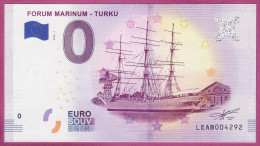 0-Euro LEAB 2018-1 FORUM MARINUM TURKU - SEGELSCHIFF - Private Proofs / Unofficial