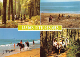 40 LANDES  Promenade Dans Les Sentiers De La Forêt Avec CHARRETTE TOURS   15 (scan Recto Verso)MH2961 - Andere & Zonder Classificatie