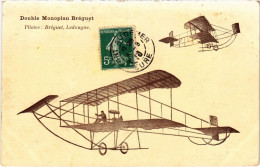 PC AVIATION DOUBLE MONOPLAN BRÉGUET (a55093) - Otros & Sin Clasificación