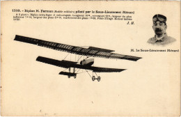 PC AVIATION PILOT AVIATOR SOUS-LIEUT. MÉNARD BIPLAN H. FARMAN (a54733) - Aviatori