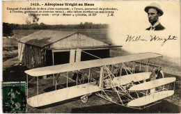 PC AVIATION PILOT AVIATOR WILBUR WRIGHT AEROPLANE AU MANS (a54663) - Aviadores