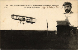 PC AVIATION PILOT AVIATOR M. FARMAN AEROPLANE CAMP DE CHALONS (a54578) - Aviateurs