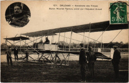 PC AVIATION AERODROME DE GROUES BIPLAN MAURICE FARMAN ORLÉANS (a54571) - Vliegvelden