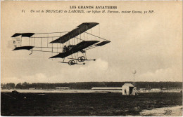 PC AVIATION PILOTE BRUNEAU DE LABORIE BIPLAN H. FARMAN (a54418) - Aviadores