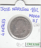 CRE3288 MONEDA ESPAÑA JOSE NAPOLEON 4 REALES 1812 MADRID BC - Autres & Non Classés