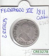 CRE3278 MONEDA ESPAÑA FERNANDO VII 2 REALES 1811 CALABRIA BC - Autres & Non Classés