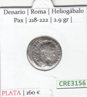 CRE3156 MONEDA ROMAMA DENARIO VER DESCRIPCION EN FOTO - Andere & Zonder Classificatie