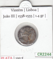 CR2244 MONEDA PORTUGAL JOAO III 1538-1555 VINTEM PLATA BC - Altri – Europa