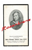 Maria Dens Antwerpen Berchem Mejuffer Jonge Vrouw 1920 Foto Photo Zeer Oud Bidprentje Doodsprentje - Obituary Notices