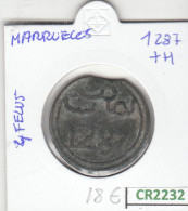 CR2232 MONEDA MARRUECOS 4 FELUS 1287 BC - Andere - Afrika