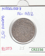 CR2236 MONEDA MARRUECOS 2,5 DIRHAMNS PLATA 1299 MBC - Sonstige – Afrika