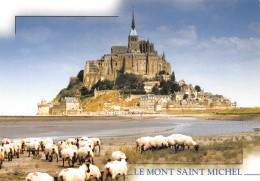 LE MONT SAINT MICHEL    Le Mont  Et Les Moutons Des Prés Salés    45 (scan Recto Verso)MH2968 - Le Mont Saint Michel