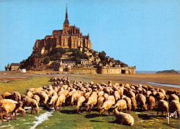 LE MONT SAINT MICHEL    Le Mont  Et Les Moutons Des Prés Salés    48 (scan Recto Verso)MH2968 - Le Mont Saint Michel