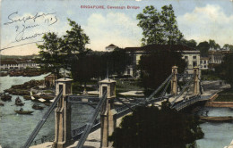 PC SINGAPORE CAVENAGH BRIDGE, VINTAGE POSTCARD (b53685) - Singapur