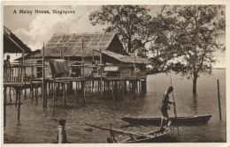 PC SINGAPORE MALAY HOUSE, VINTAGE POSTCARD (b53684) - Singapur