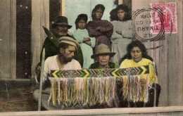 PC NEW ZEALAND MAORIS WEAVING TANIKO TYPES, VINTAGE POSTCARD (b53652) - Nouvelle-Zélande