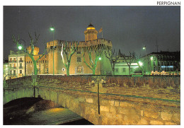 PERPIGNAN  Vieux Pont Sur La Basse - Le Castillet  Vus De Nuit         26 (scan Recto Verso)MH2970 - Perpignan