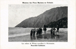 PC NEW CALEDONIA, ENFANTS DE WEIEM ACCUEILLENT, Vintage Postcard (b53585) - Nouvelle Calédonie