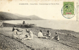 PC GUADELOUPE CARIBBEAN POINTE-a-PITRE MAKING FISHING NET, OLD PC (b53468) - Pointe A Pitre