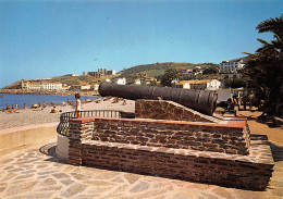 BANUYLS SUR MER   Le Boulevard Front De Mer Avec Son Canon Et La Plage    44 (scan Recto Verso)MH2973 - Banyuls Sur Mer