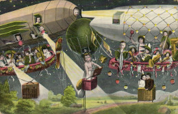 PC CPA MULTIPLE BABIES CHILDREN FANTASY ZEPPELIN BALLOON VINTAGE PC. (b53360) - Other & Unclassified