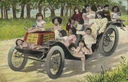 PC CPA MULTIPLE BABIES CHILDREN FANTASY AUTO VINTAGE POSTCARD (b53354) - Andere & Zonder Classificatie