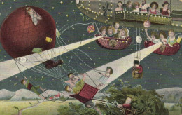 PC CPA MULTIPLE BABIES CHILDREN FANTASY ZEPPELIN BALLOON VINTAGE PC. (b53338) - Other & Unclassified