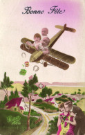 PC CPA MULTIPLE BABIES CHILDREN FANTASY AIRCRAFT AVIATION VINTAGE PC. (b53331) - Sonstige & Ohne Zuordnung