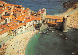 COLLIOURE  Vue Générale  Aérienne De La Plage    25 (scan Recto Verso)MH2975 - Collioure