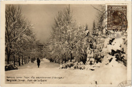 PC SERBIA BEOGRAD BELGRADE PARK WINTER REAL PHOTO POSTCARD (a57441) - Serbia