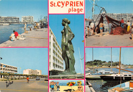 ST CYPRIEN PLAGE  Divers Aspects De La Ville Et Du Port La Statue La Méditerranée A Maillol  33 (scan Recto Verso)MH2978 - Saint Cyprien