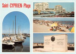 SAINT CYPRIEN PLAGE  Le Front De Mer, La Plage, Le Port, Le Monument          35 (scan Recto Verso)MH2982 - Saint Cyprien